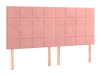 Pink LED Headboard 200x5x118-128 Velvet FNLN77967