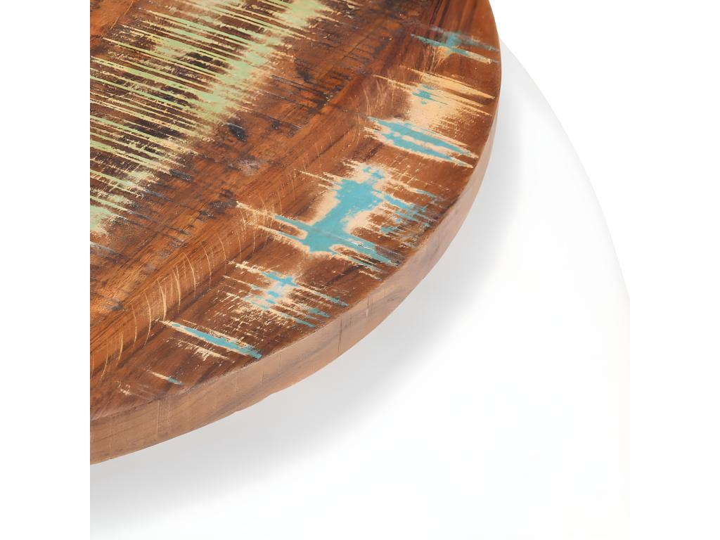 Coffee table, white, 68x68x30 cm, solid reclaimed wood, GGNY82050