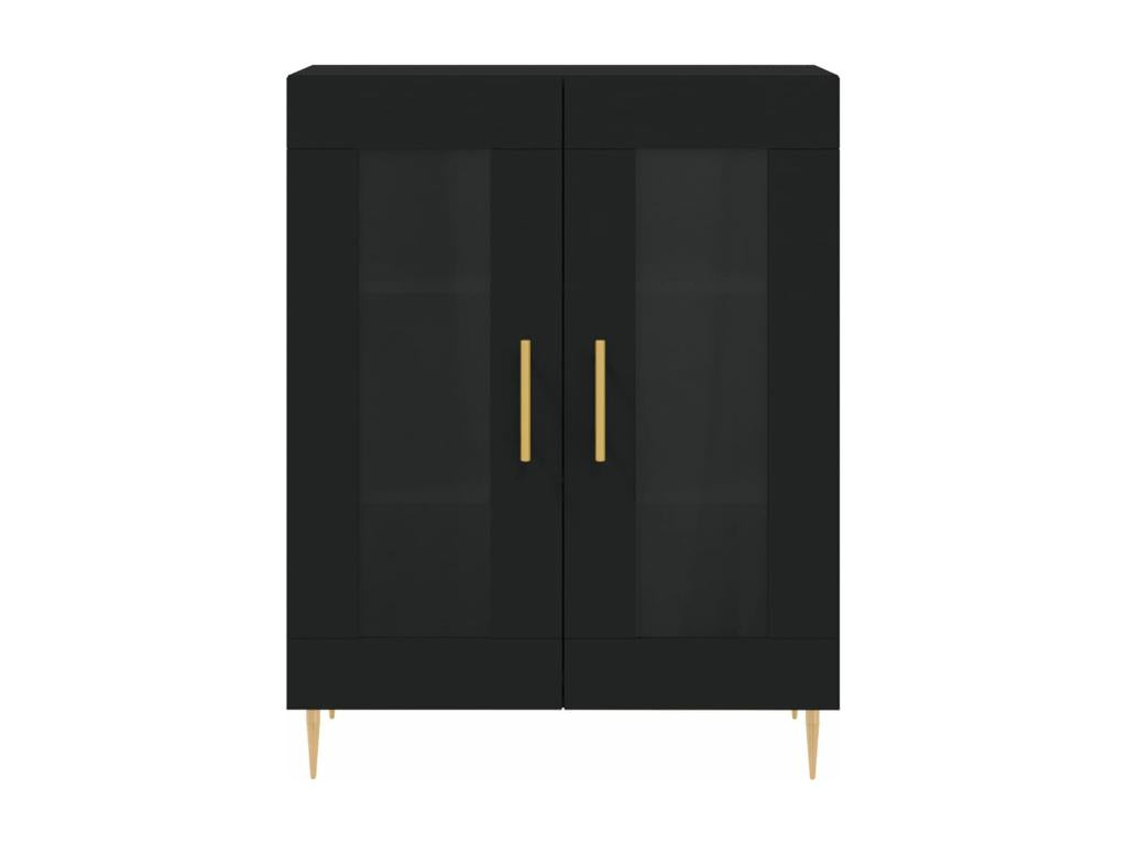 Black sideboard 69.5x34x90 cm engineered wood IKHB33754