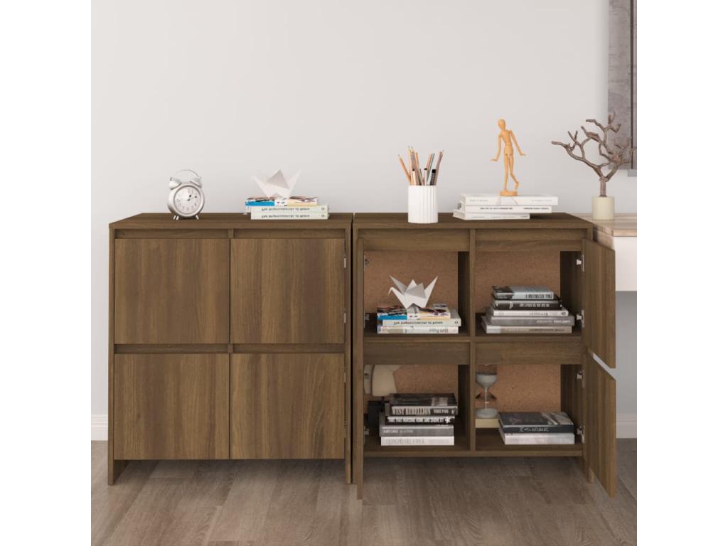 2-piece sideboard set, brown oak, 70x41x75 cm, JTOX56044