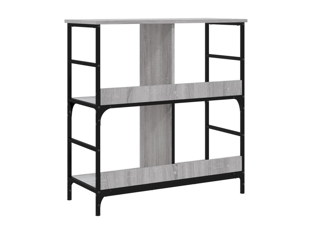Domopure grey bookcase 78.5x33x82 cm engineered wood JCGQ33726