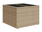 7-piece garden furniture set with cushions, beige woven resin XWDW78541