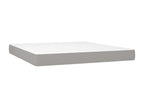 Upholstered bed base with mattress, light grey, 160x200cm, fabric YBMN52702