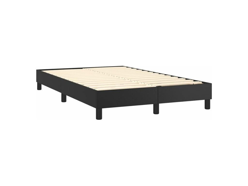Decohaute bed base with black 120x200cm faux leather mattress WYTA07924