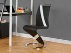 Set of 6 Domopure chairs - Black/white faux leather YIDI79061