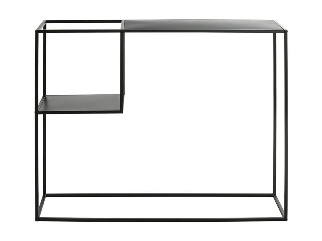 Metal console table, black color - length 100 x depth 30 x height 80 cm XJYF87060