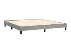 Domopure bed base and mattress, light grey, 160x200cm, velvet, NAPS26077