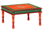 Decohaute coffee table in solid mango wood, hand-painted DVWZ26049