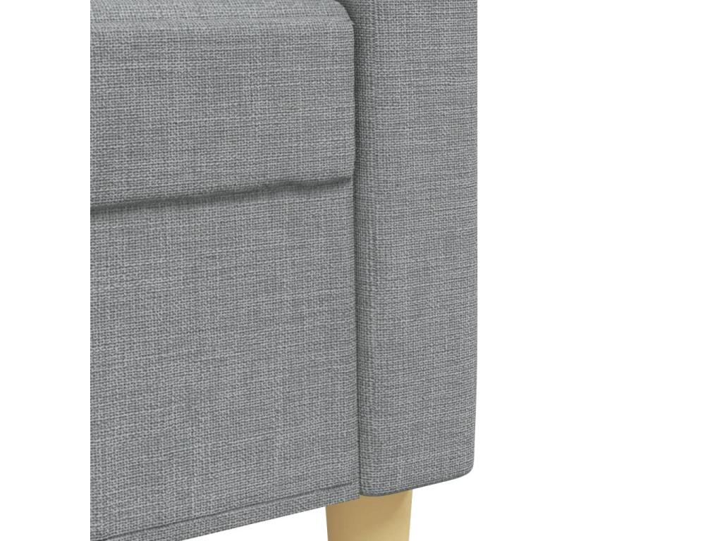 2-piece sofa set with light grey fabric decorative cushions BAUY89393