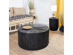Decohaute Home - Coffee Table in Wood and Coconut Leaves O75cm and H35cm -tupai MVZP75310