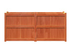 Brown wax planter 150x50x70 cm solid pine wood RUHM74859