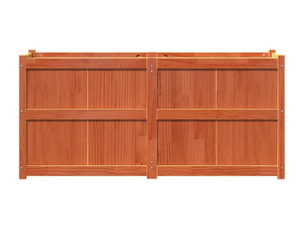Brown wax planter 150x50x70 cm solid pine wood RUHM74859