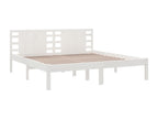 White bed frame, solid pine wood, 200x200 cm, CDRU93073