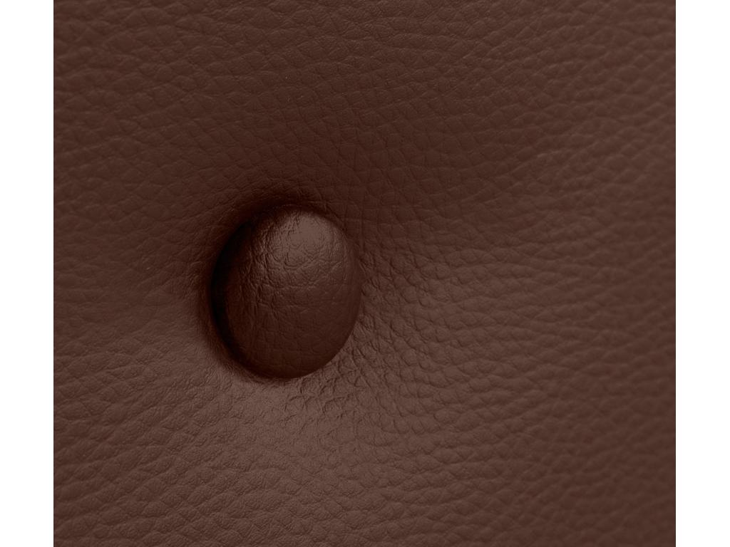 Domopure Smooth Faux Leather Headboard with Buttons 150x105cm with Legs for 150cm Beds - Chocolate AECL21431