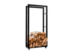 Firewood rack - Metal - 25x60x125 cm - Black - Decohaute LSWM17156