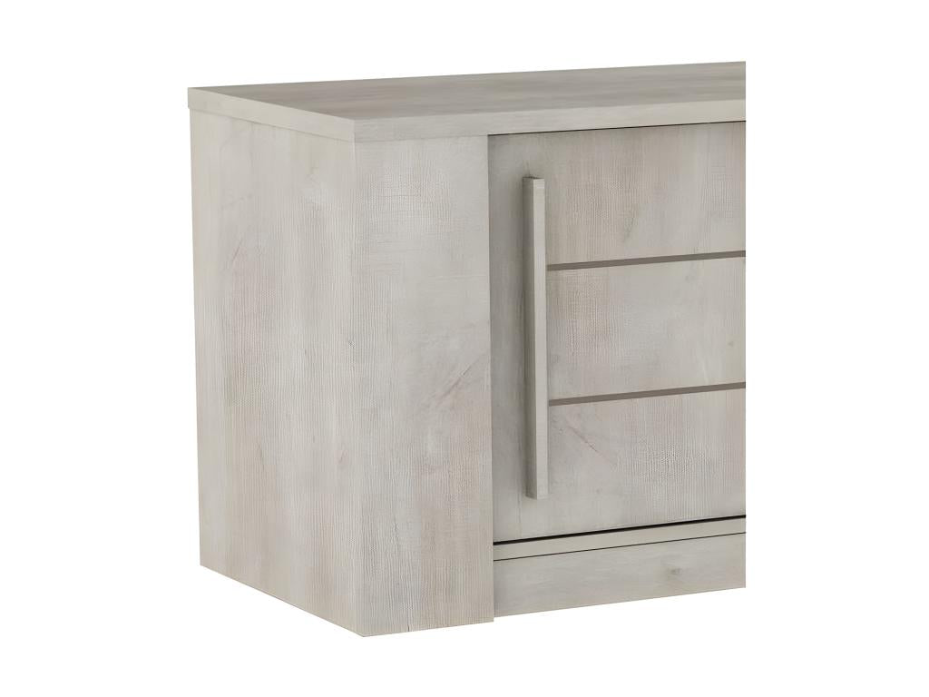 TV unit with 2 niches and 2 sliding doors - Decohaute - W 150 x D 42 x H 52 cm BETC50088