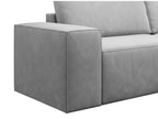 Decohaute 260cm 4-seater convertible sofa in light grey velvet HSXQ36330