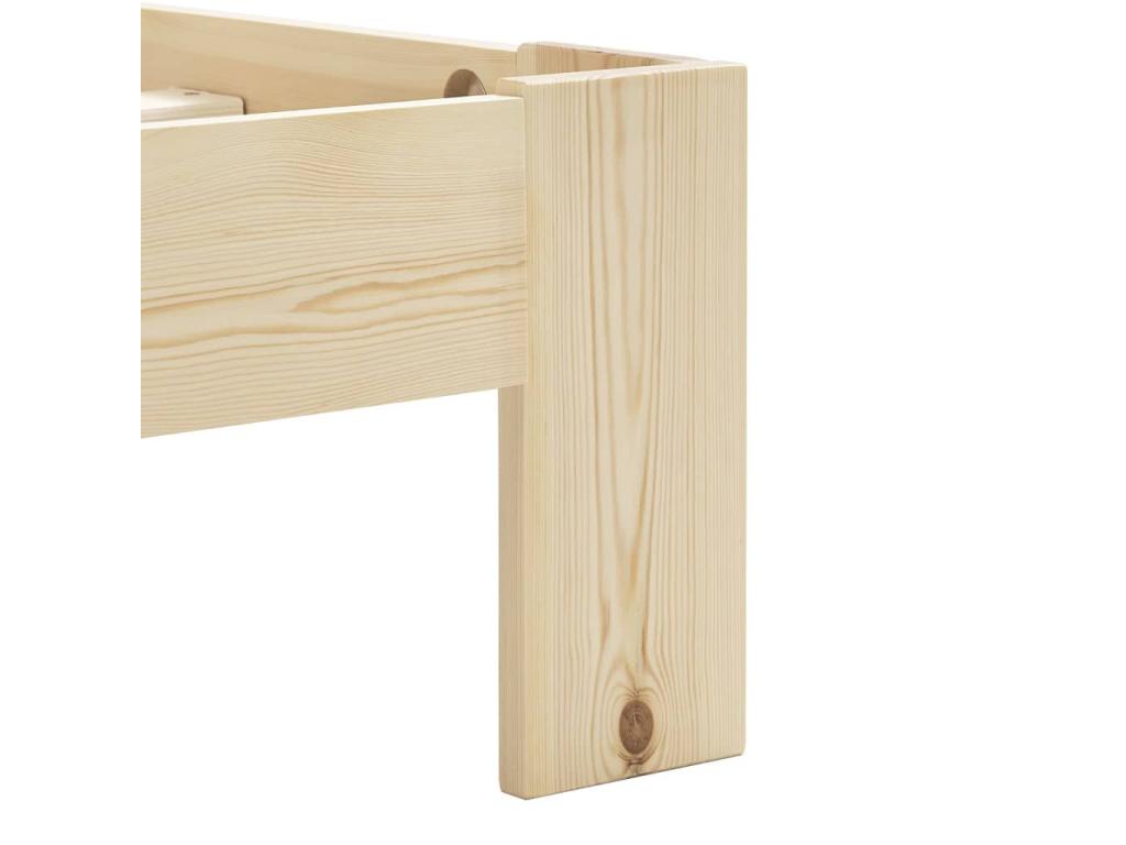 Solid pine wood bed 120x200 WCEF30306
