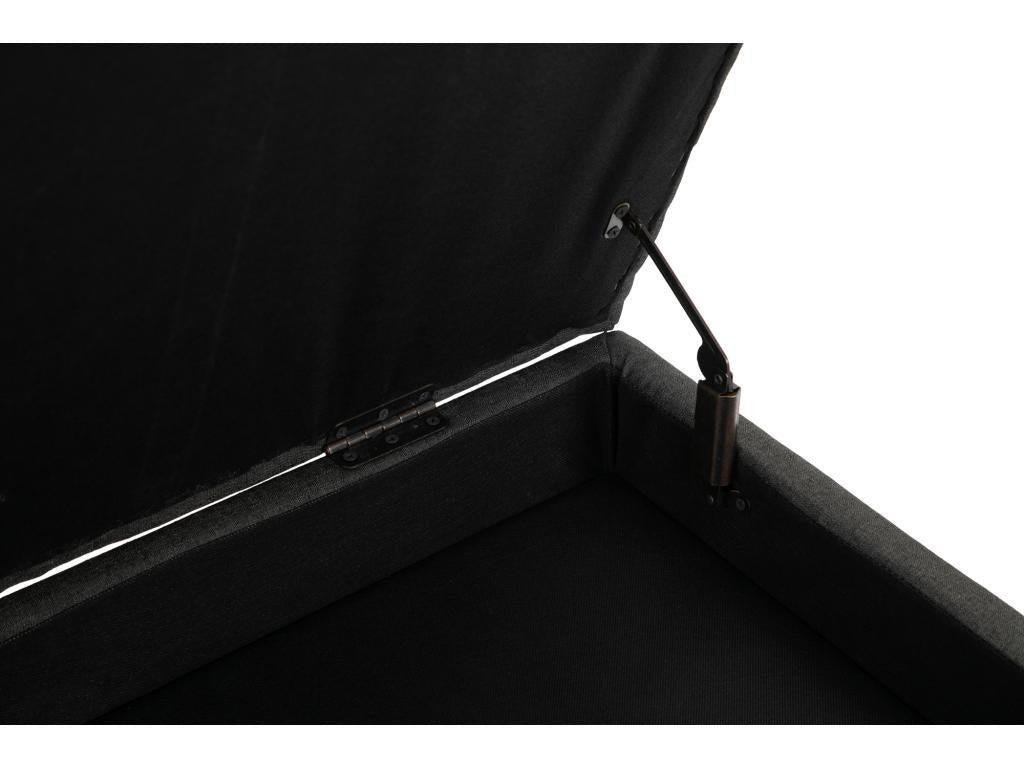 Bench - Fabric / Wood - Dark Grey - Decohaute QIYW39311