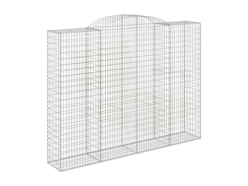6-piece arched gabion baskets, 300x50x220/240 cm, galvanized iron, WZXV41187