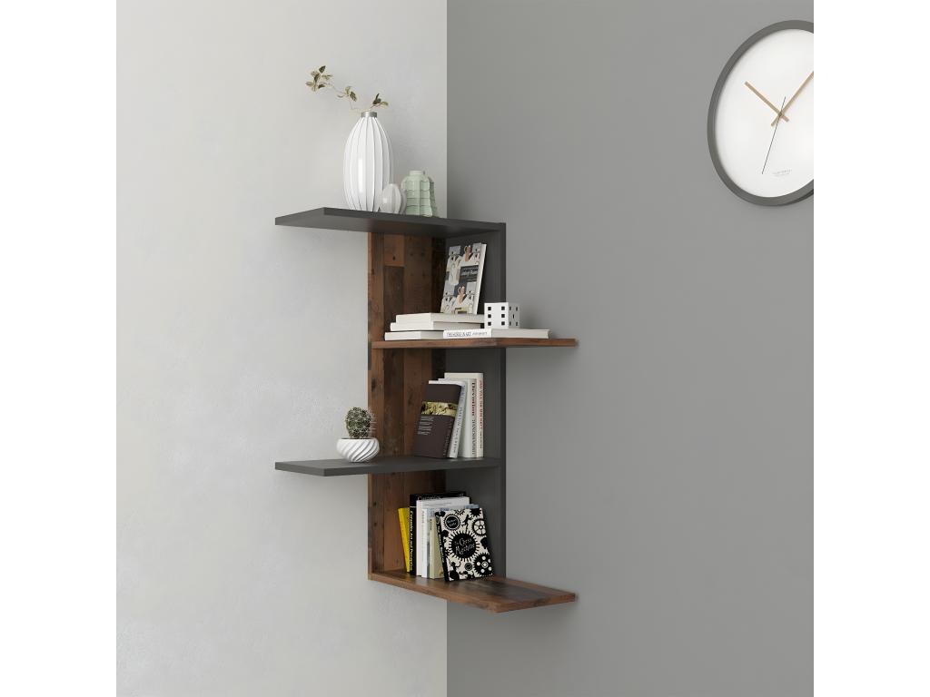 Domopure Corner Shelf, 77cm, Natural, AJHO85339