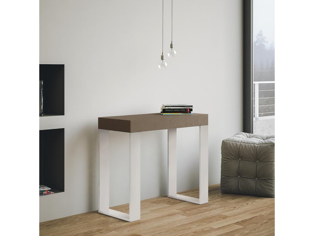 Extendable Console 90x40/196 cm Tecno Small Decohaute White frame IZIA97034
