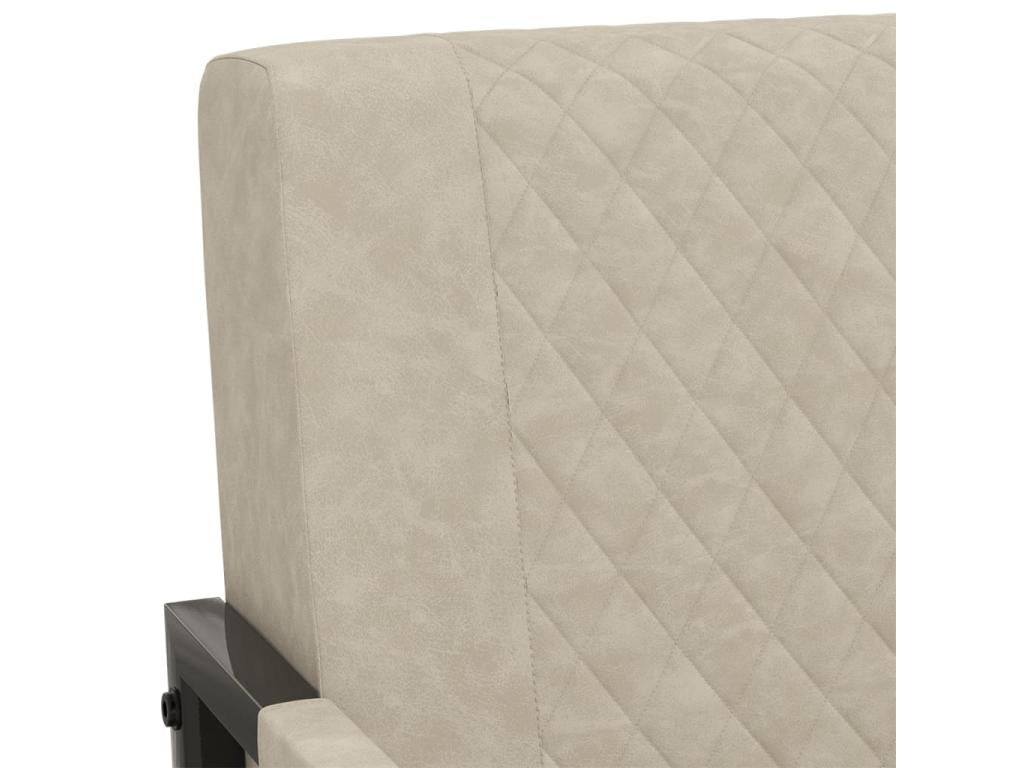 Light Grey Faux Leather Armchair XGER54084