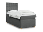 Chicyla bed base and mattress, dark grey, 90x190 cm, fabric OCRX99475