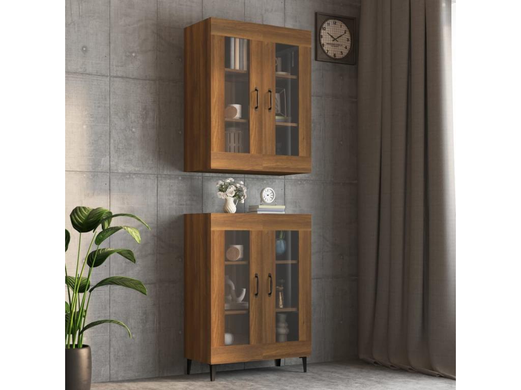 Wall-mounted cabinet, brown oak, 69.5x34x90 cm, BBYD95194
