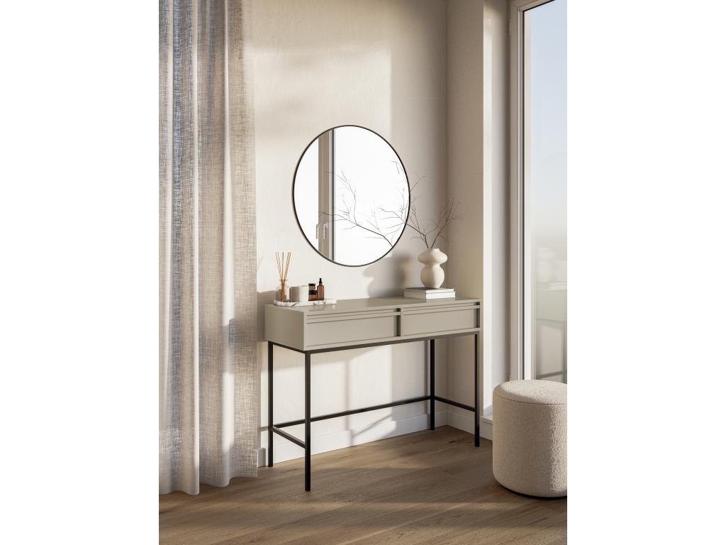 Dressing table - 110 cm - with drawers and frame - beige - EVO JMXH67277