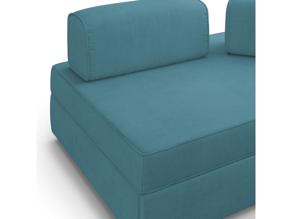Liberty Sofa with pull-out ottoman and removable backrest in waterproof fabric T02 160 cm sky blue PHTV54785