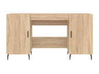 Domopure oak desk 140x50x75 cm engineered wood SZWG73728