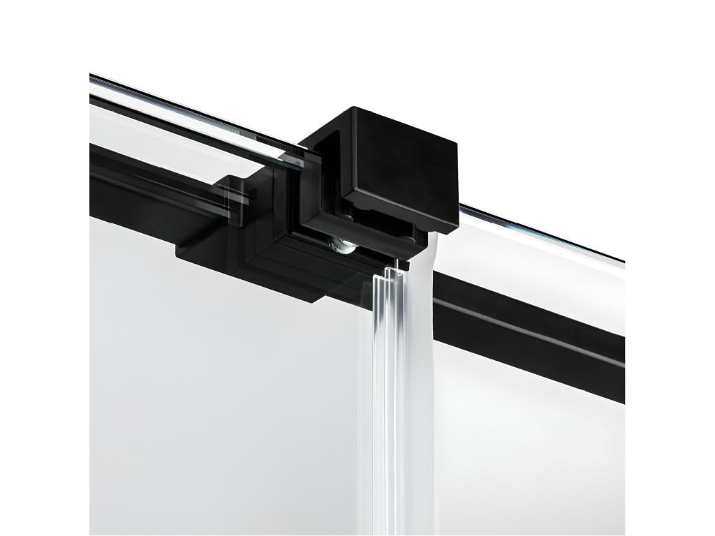 90x120 cm sliding shower enclosure CANARIES BLACK black corner access ELUT00106