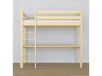 Wooden loft bed with desk N05 Light Pine 120x180 CWPO21720