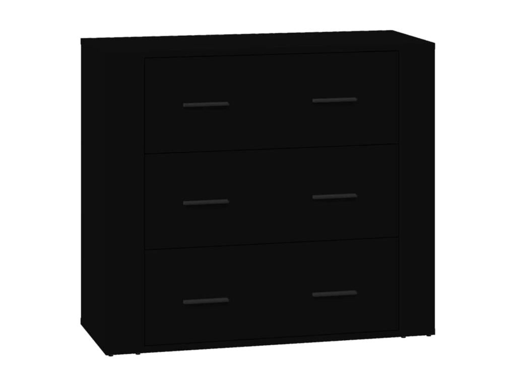 Black Buffet 80x33x70 cm Engineered Wood DZXZ42226