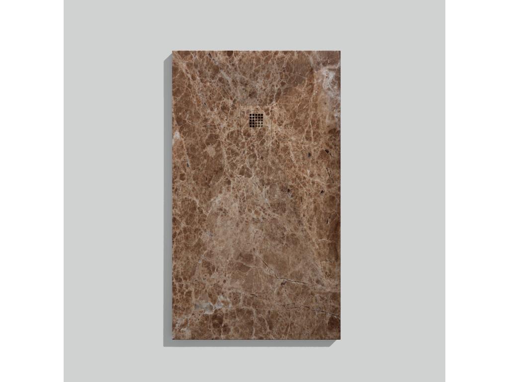 Domopure light brown shower tray with smooth finish, Domopure 3D color grid - 110x80 cm VQWB56636