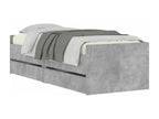 Bed frame with drawers, concrete grey, 90x200 cm XDUM02095