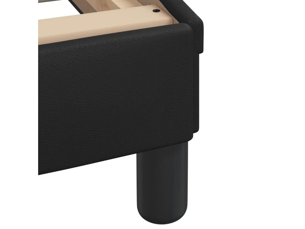 Bed with black mattress 80x200 cm faux leather XMCJ27287