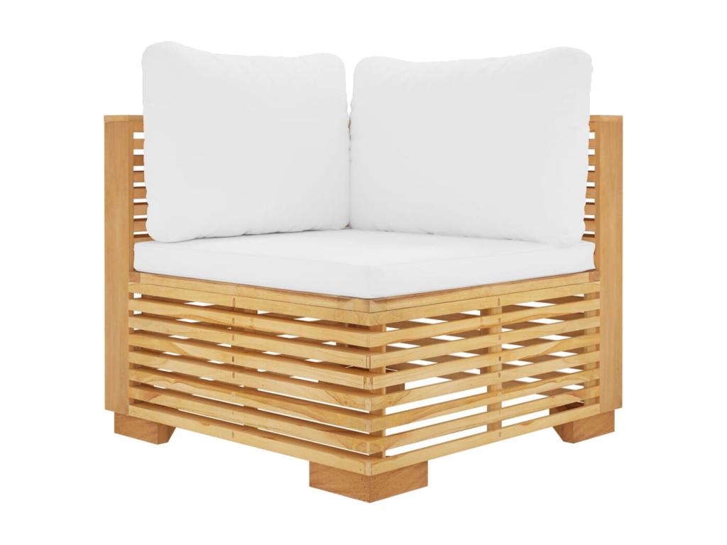 8-piece garden furniture set with cushions, solid teak wood KUCZ62346