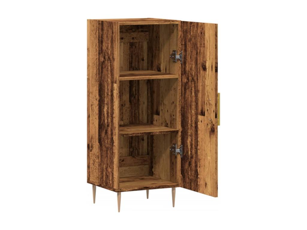 Reclaimed wood sideboard 34.5x34x90 cm engineered wood GDES77306