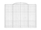 Arched gabion baskets, 2 pieces, 300x50x220/240 cm, galvanized iron CUSG39209