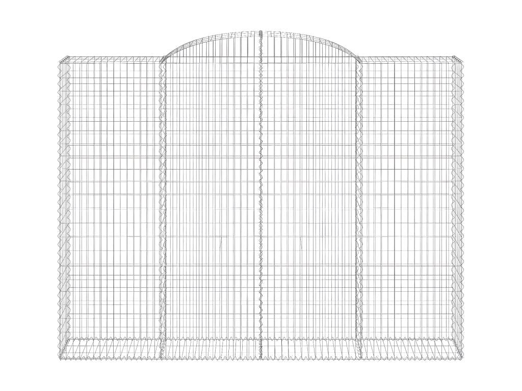 Arched gabion baskets, 2 pieces, 300x50x220/240 cm, galvanized iron CUSG39209