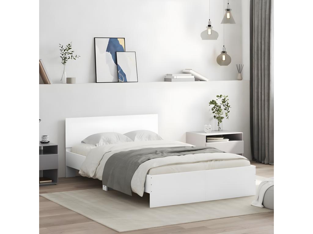 Bed frame without mattress white 120x190 cm OIAJ71955