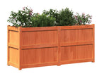 Brown wax planter 150x50x70 cm solid pine wood RUHM74859