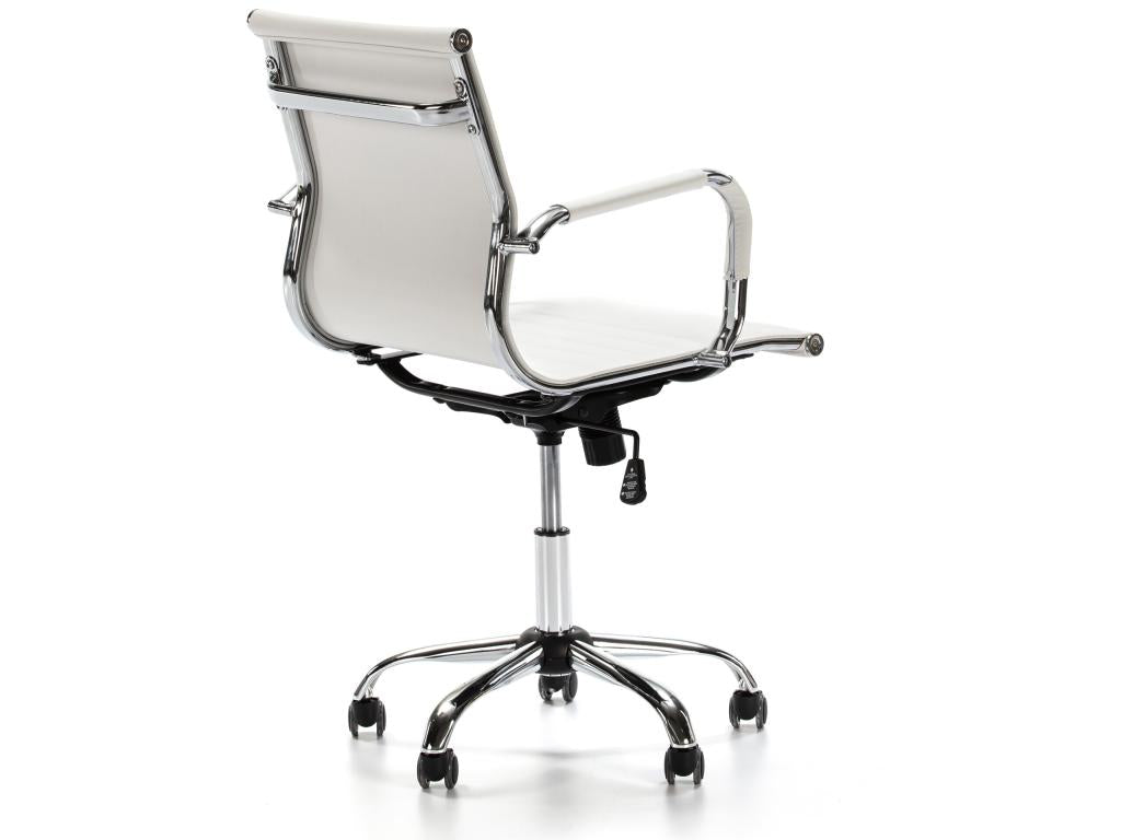 Decohaute Reclining Office Chair, White Synthetic Leather BVSD00510