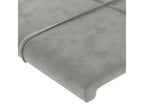 Light Grey LED Headboard 203x16x118-128 Velvet HAUE38373