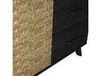 Decohaute - 2-Door, 3-Drawer Buffet in Black Wood Effect and Decohaute Woven PFXR13837