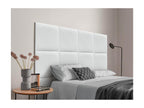 Decohaute Upholstered Headboard in High-Quality Faux Leather, Decohauteerie, Composed of Interchangeable Self-Adhesive Panels, White, 135 cm MIJJ55119