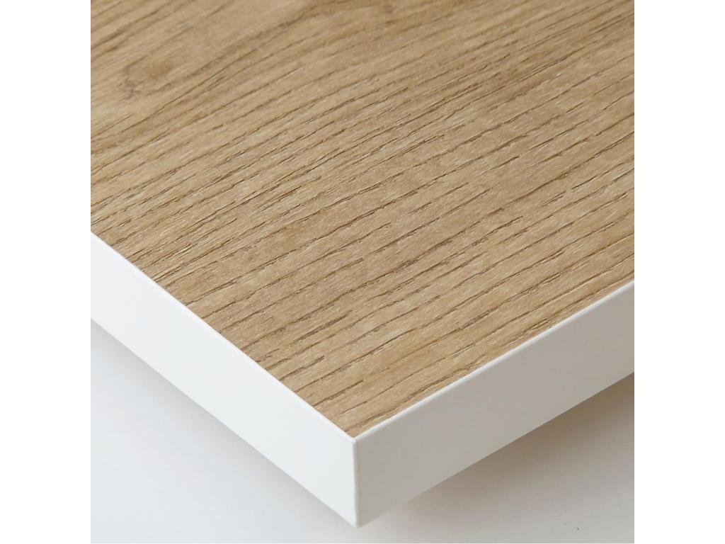 Dining table for 10 people, 200cm, sturdy, stable structure, solid legs, oak/white, RAGB45353