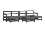 7-piece garden furniture set with grey solid wood cushions JOBS90763